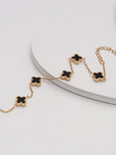 Pulseira Dourada Mini Trevo Black