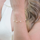 Pulseira Pérolas Delicadas em Aço Inoxidávelvel