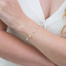 Pulseira Pérolas Delicadas em Aço Inoxidávelvel