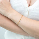 Pulseira Dourada Corrente de Bolinhas