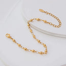 Pulseira Dourada Corrente de Bolinhas