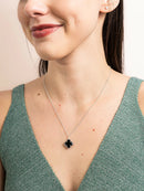 Colar Trevo Detalhado Preto