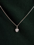 Colar de Prata 925 Ponto de Luz Coração