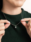 Colar de Prata 925 Ponto de Luz Coração