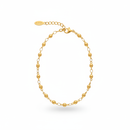 Pulseira Dourada Corrente de Bolinhas