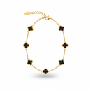 Pulseira Dourada Mini Trevo Black